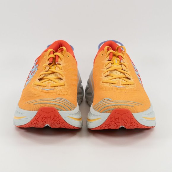 Hoka Men\'s Bondi X \'Fiesta Amber Yellow\' 1113512 size 12 D main image 6